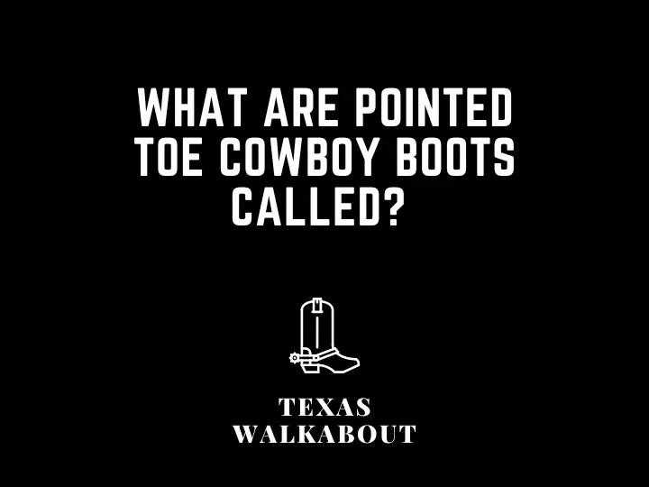 What are pointed toe cowboy boots called? 