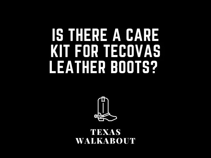 Is there a care kit for Tecovas leather boots? 