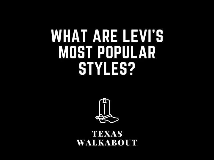 What Are Levi's Most Popular Styles?