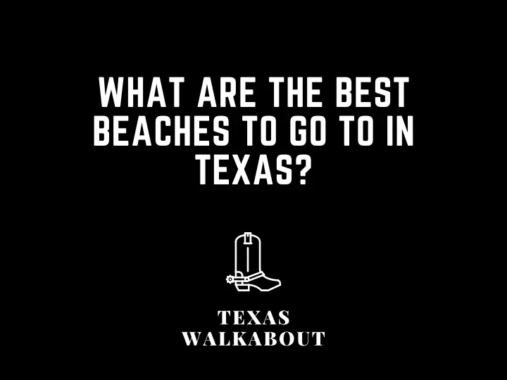 What are the Best Beaches to go to in Texas?