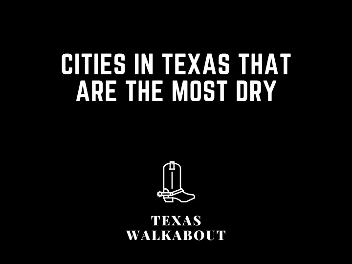 Cities in Texas that are the Most Dry