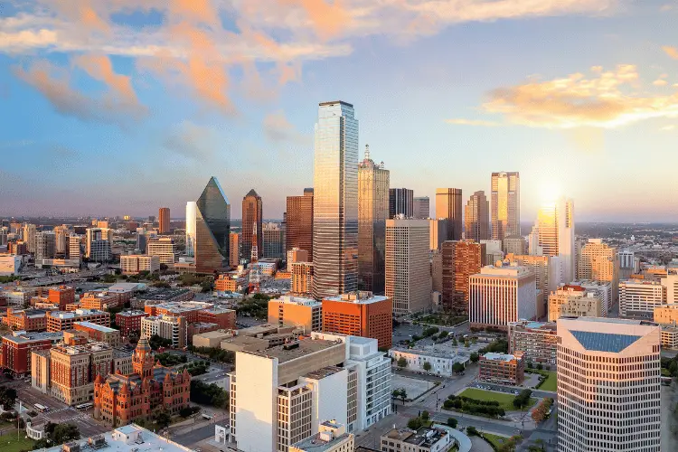 Panoramic view Texas cityscape